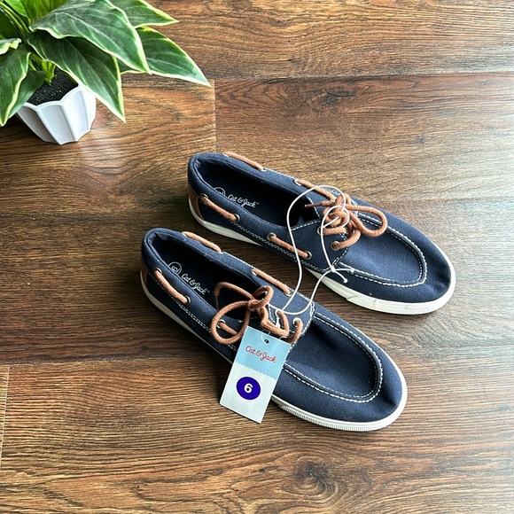 Cat & Jack Shoes Nwt Boys Cat Jack Boat Shoes Navy Blue Boat Shoes